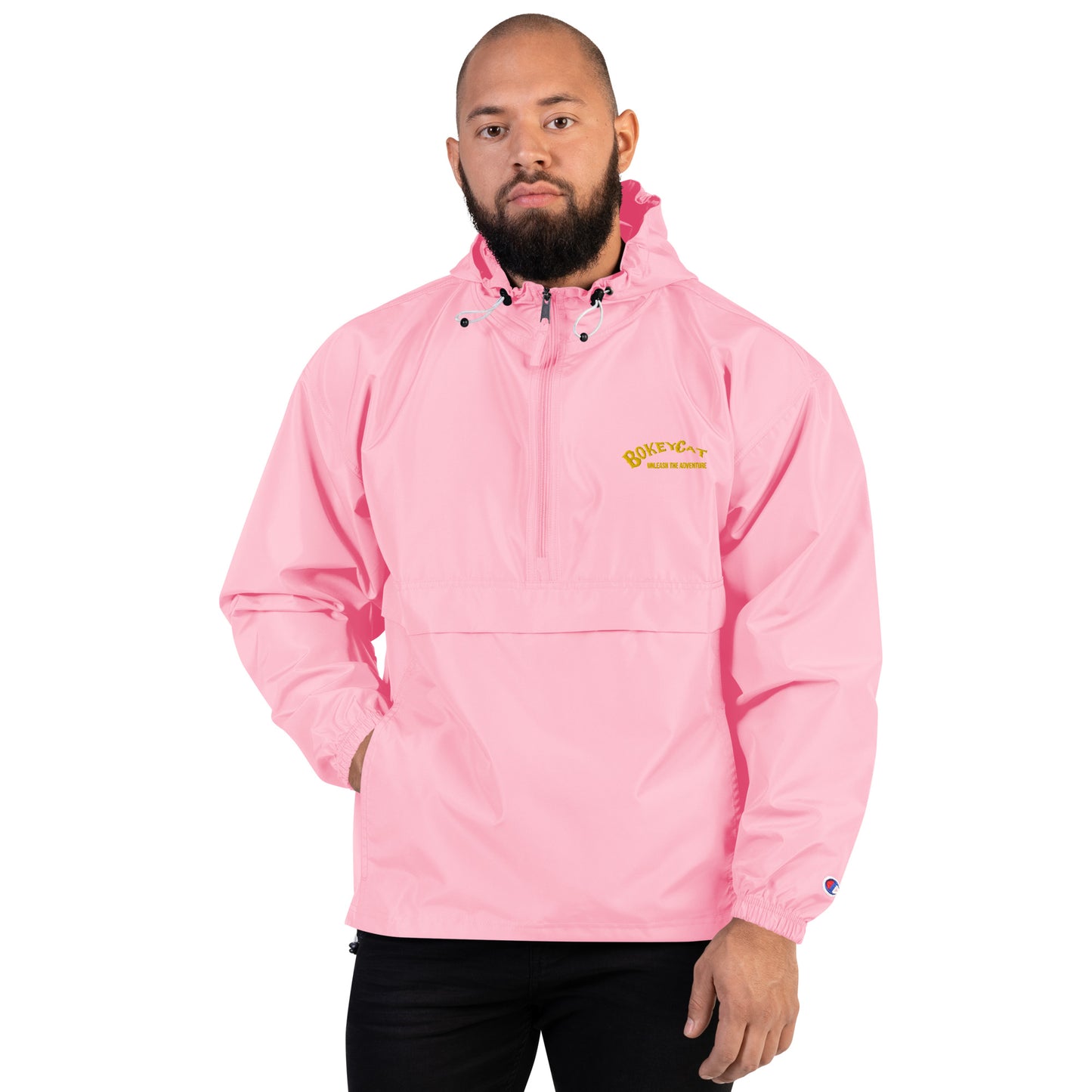 BokeyCat Embroidered Champion Packable Jacket