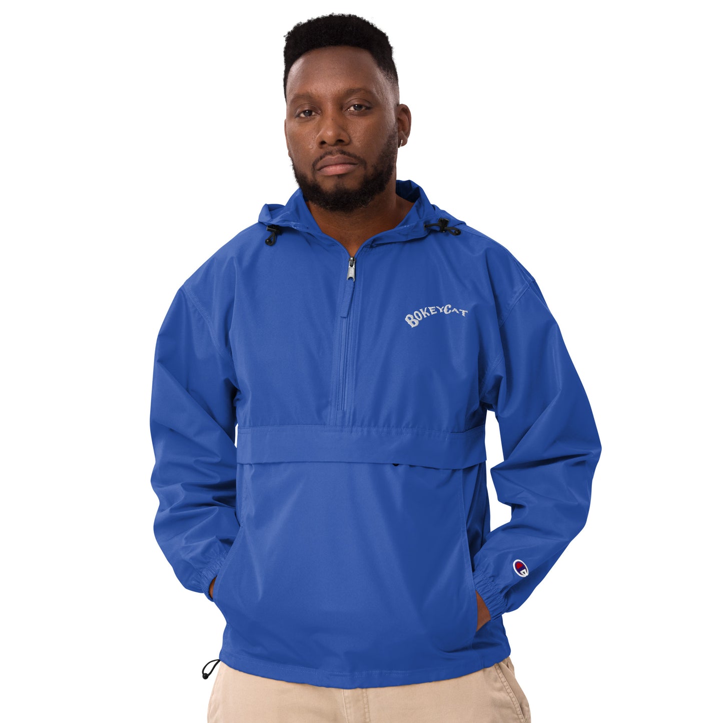 BokeyCat Embroidered Champion Packable Jacket