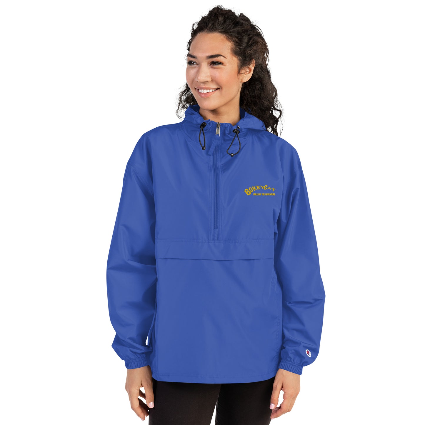 BokeyCat Embroidered Champion Packable Jacket