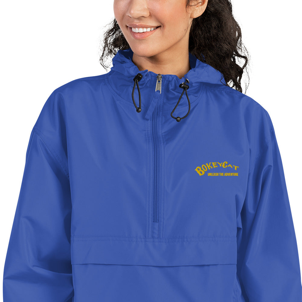 BokeyCat Embroidered Champion Packable Jacket