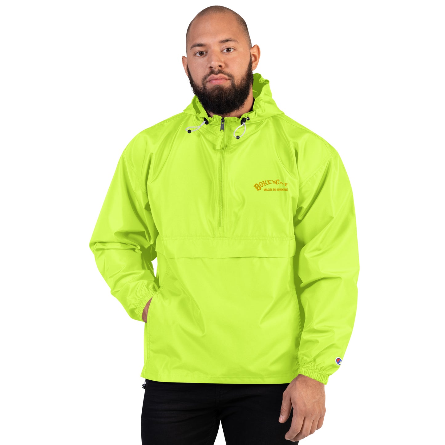 BokeyCat Embroidered Champion Packable Jacket