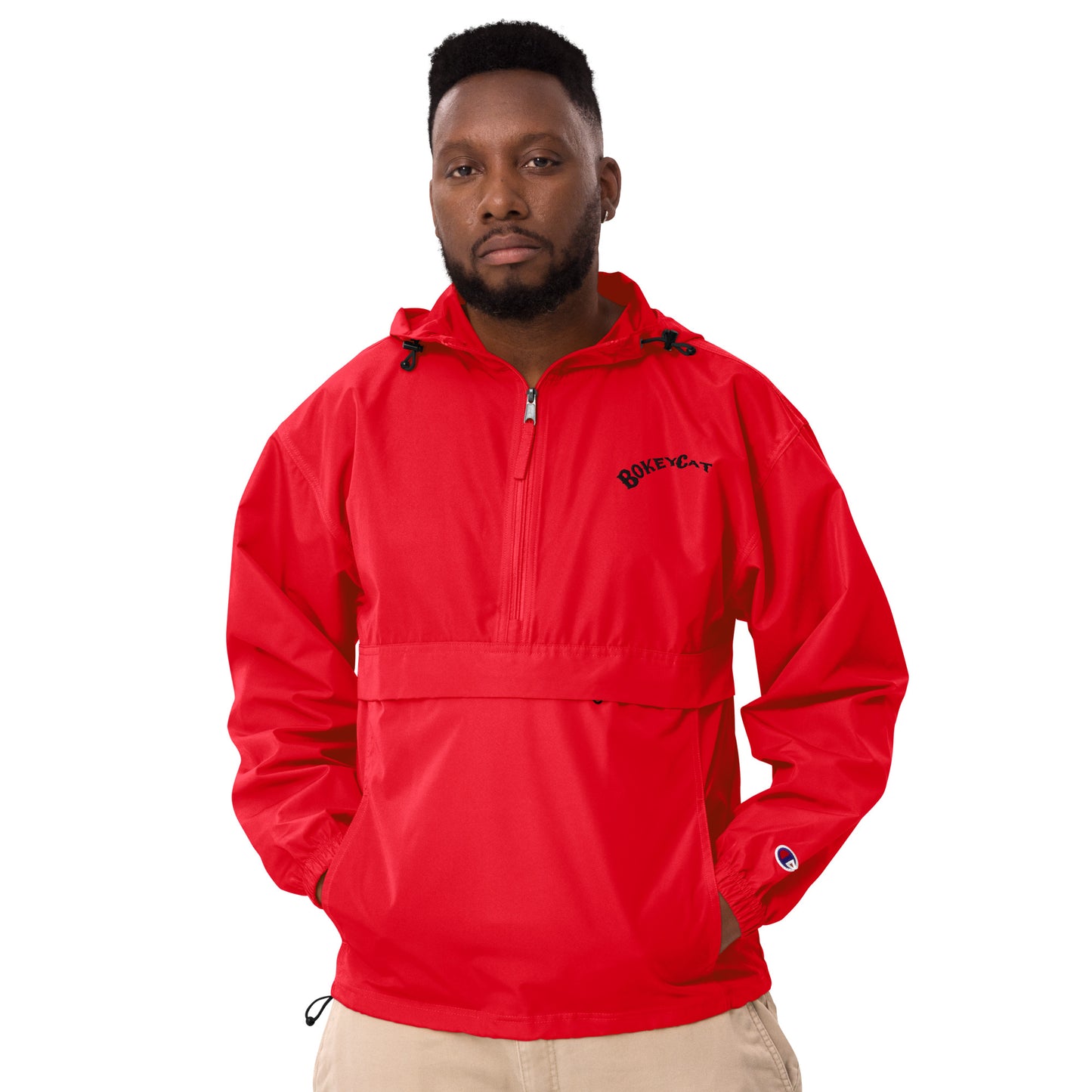 BokeyCat Embroidered Champion Packable Jacket