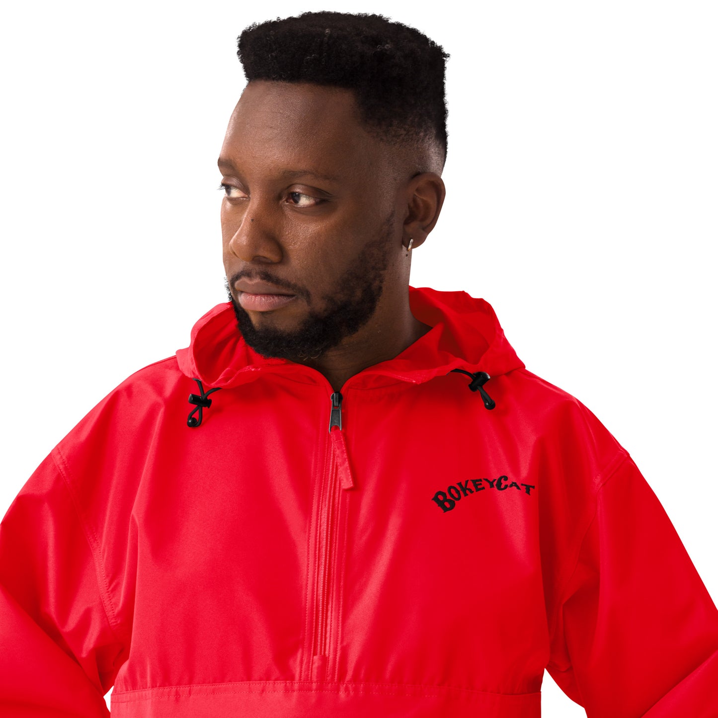 BokeyCat Embroidered Champion Packable Jacket