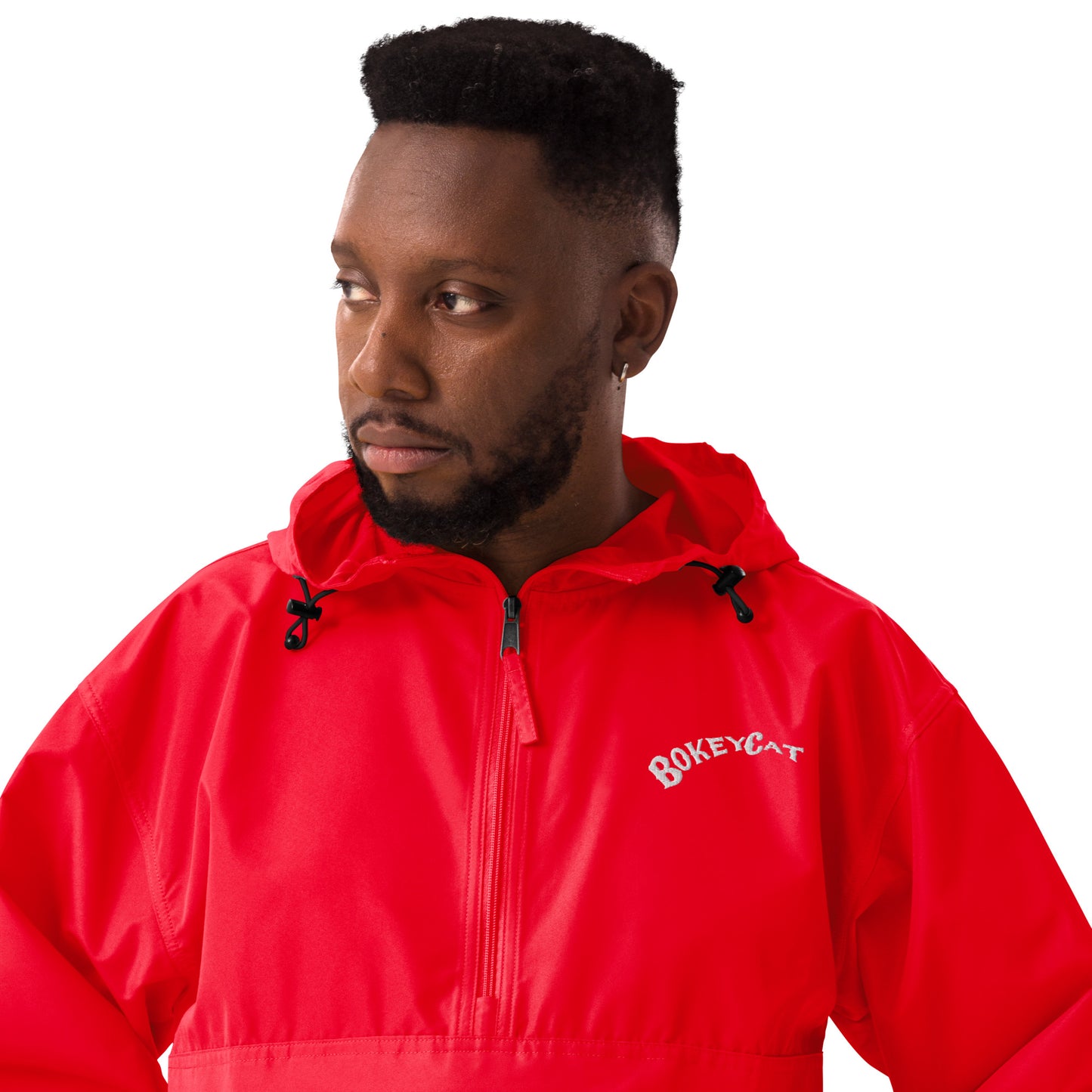 BokeyCat Embroidered Champion Packable Jacket