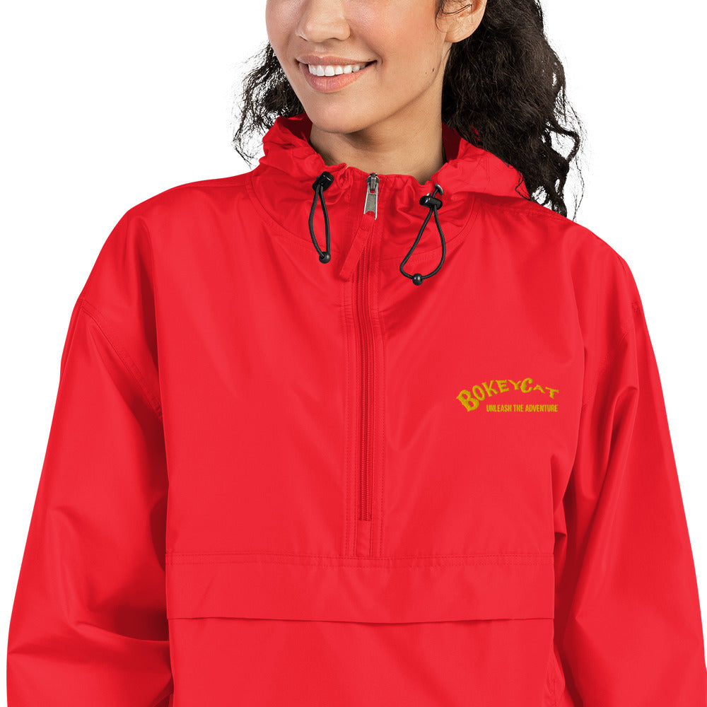 BokeyCat Embroidered Champion Packable Jacket