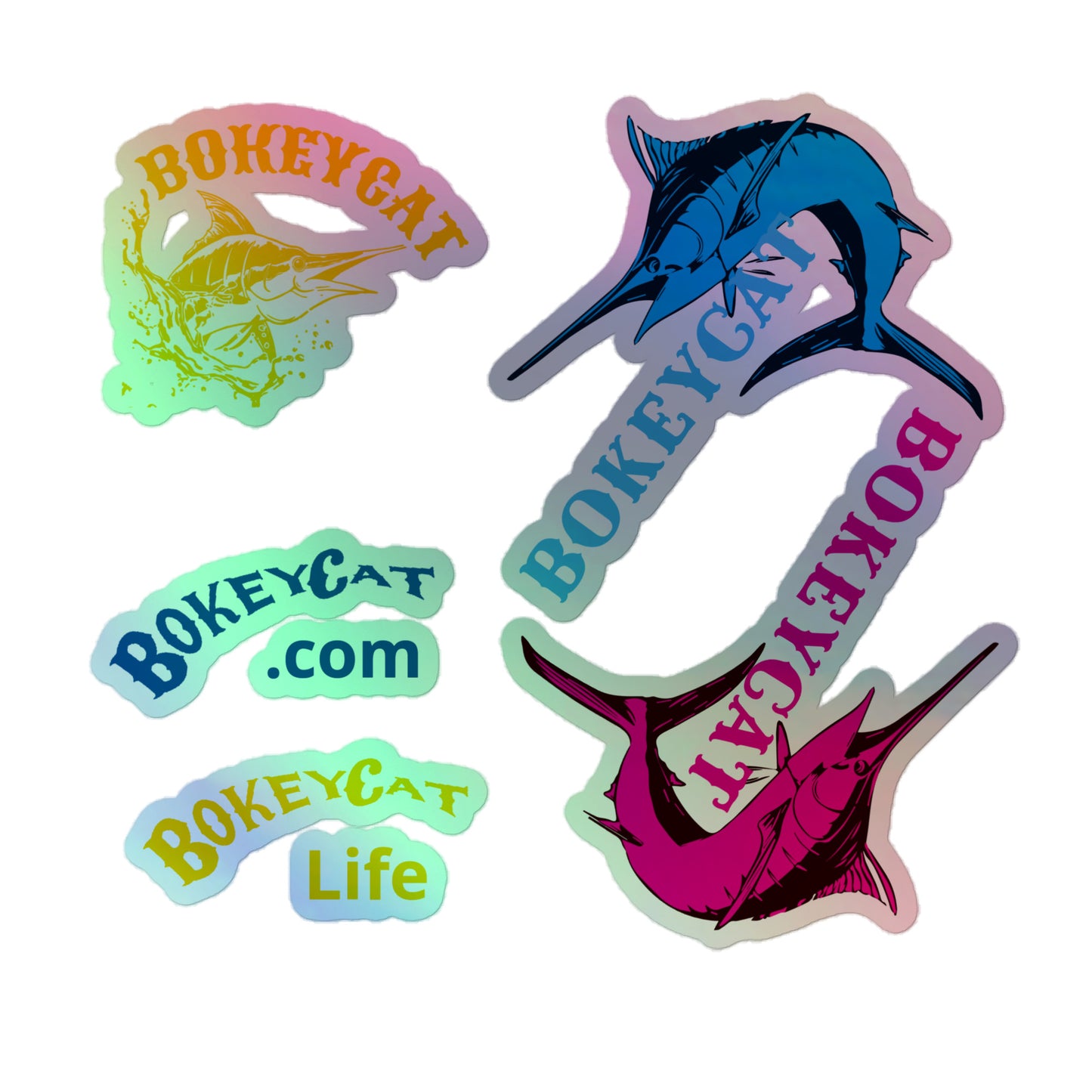 BokeyCat Holographic stickers
