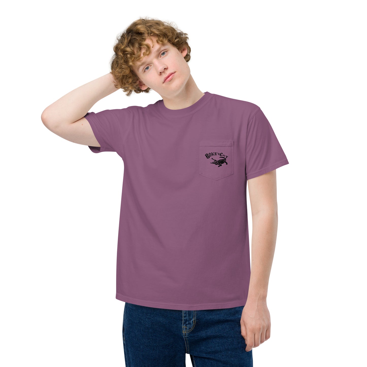 BokeyCat garment-dyed pocket t-shirt