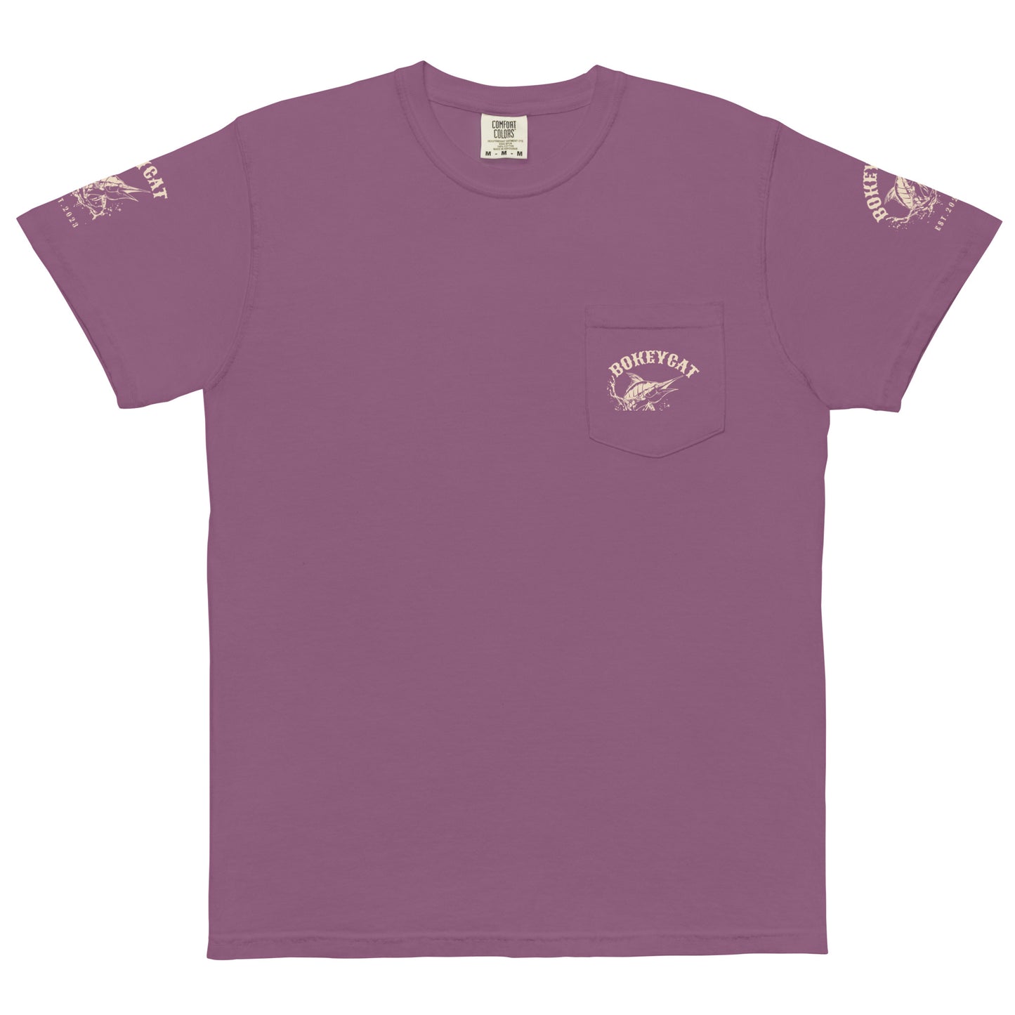 BokeyCat garment-dyed pocket t-shirt