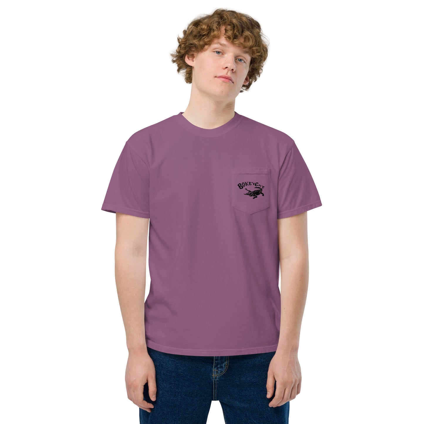 BokeyCat garment-dyed pocket t-shirt