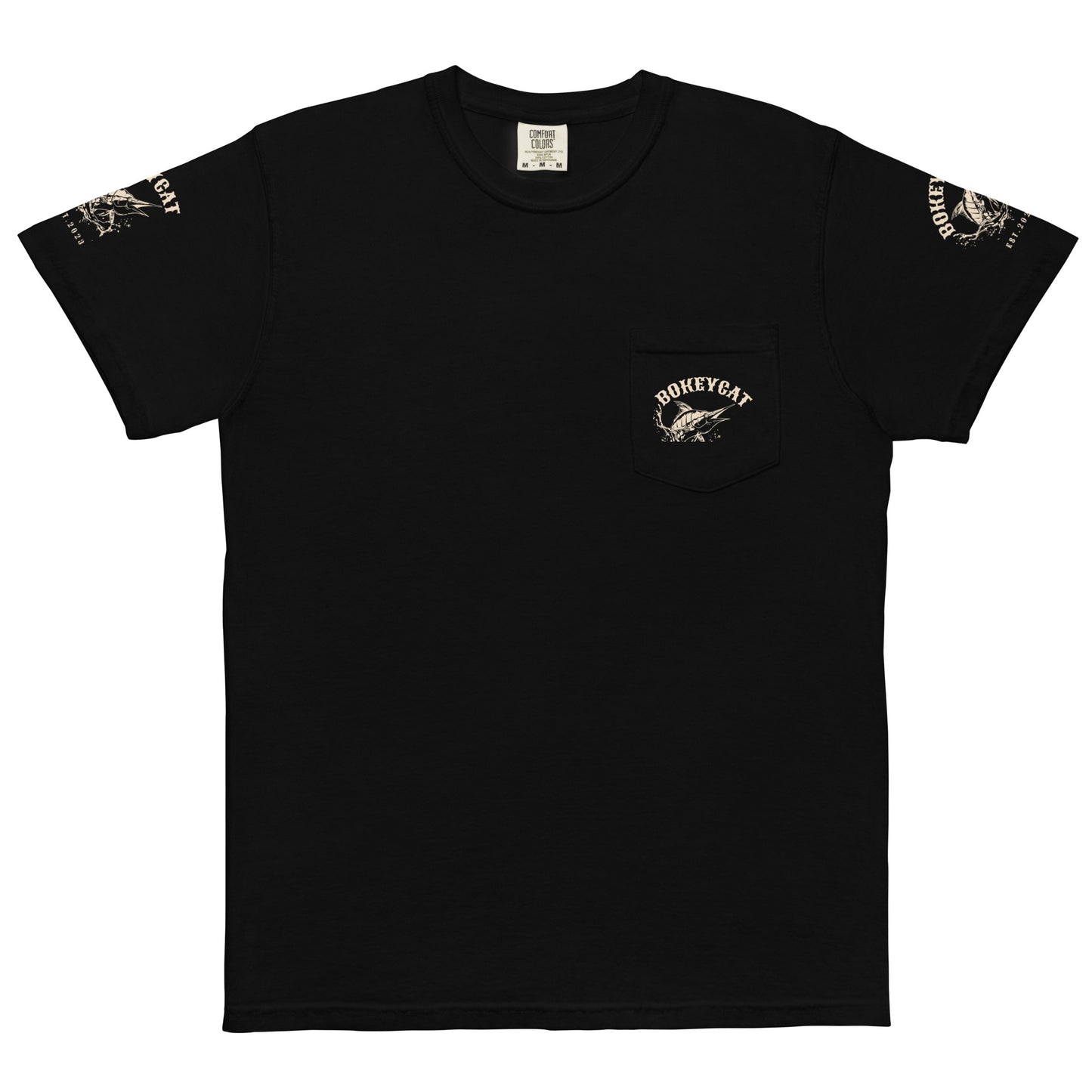 BokeyCat garment-dyed pocket t-shirt