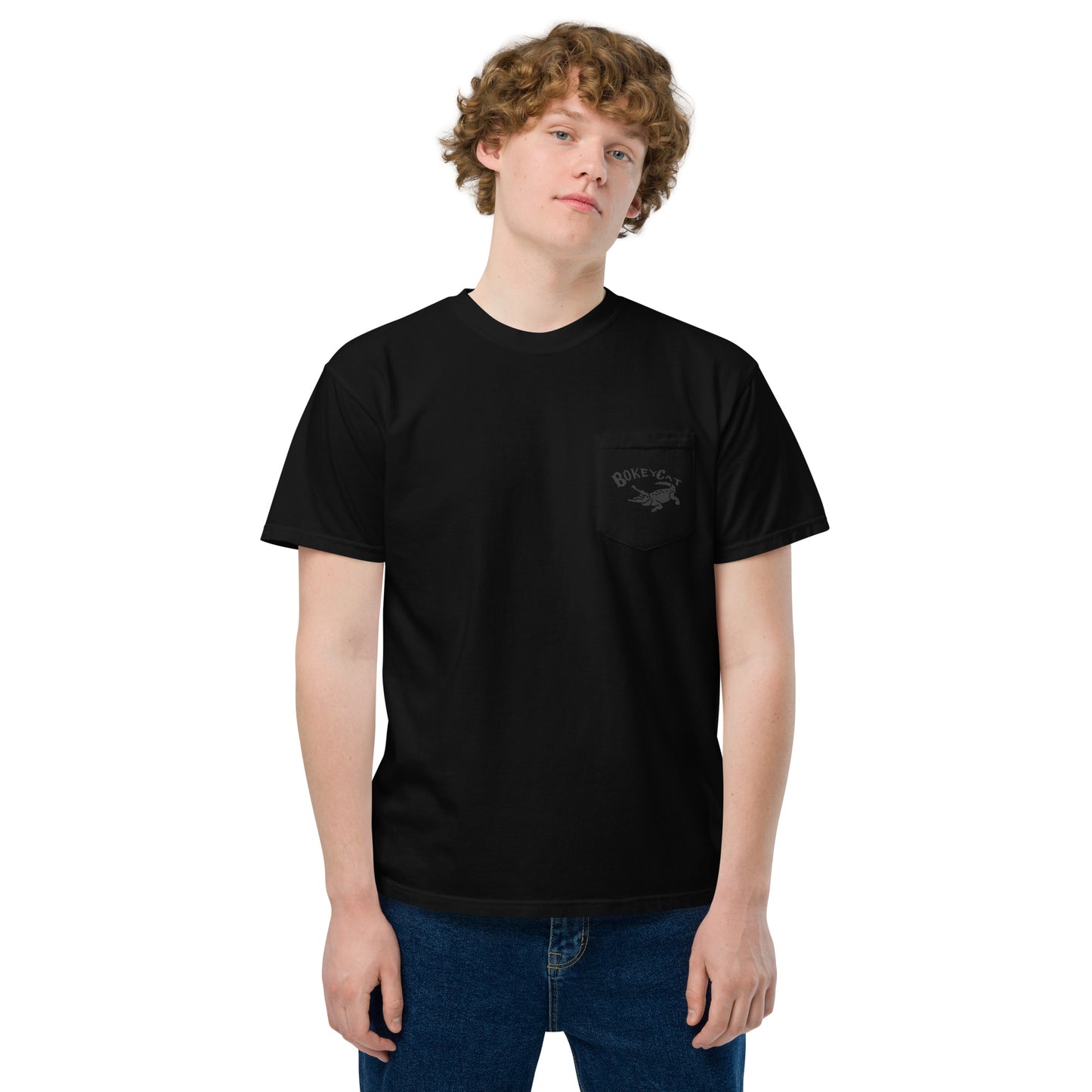 BokeyCat garment-dyed pocket t-shirt