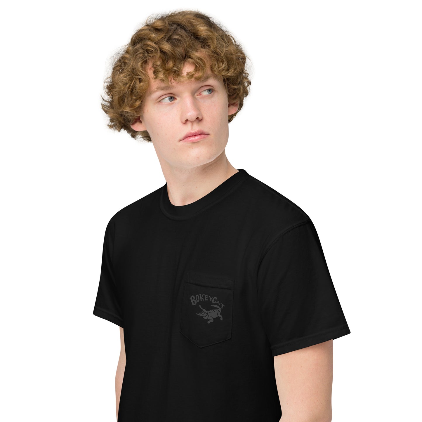 BokeyCat garment-dyed pocket t-shirt