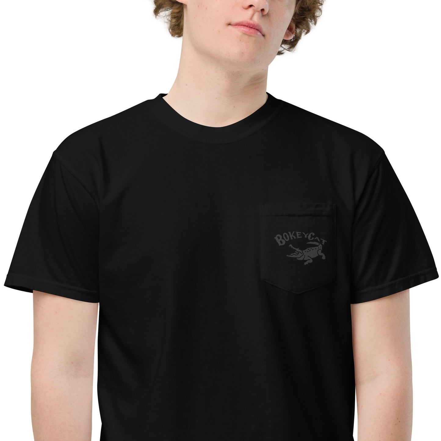 BokeyCat garment-dyed pocket t-shirt