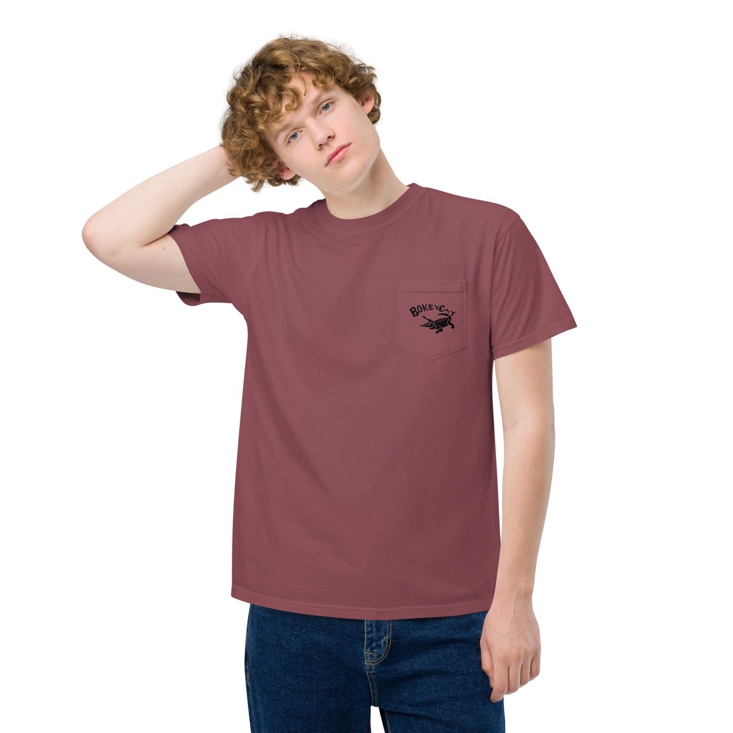 BokeyCat garment-dyed pocket t-shirt