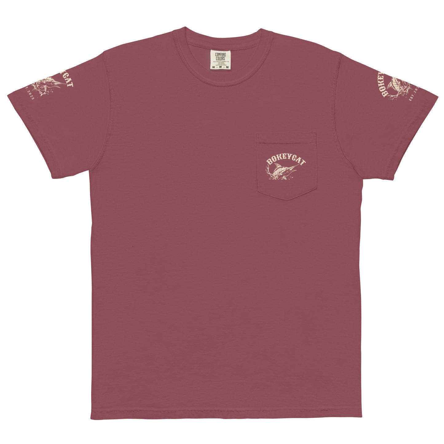 BokeyCat garment-dyed pocket t-shirt