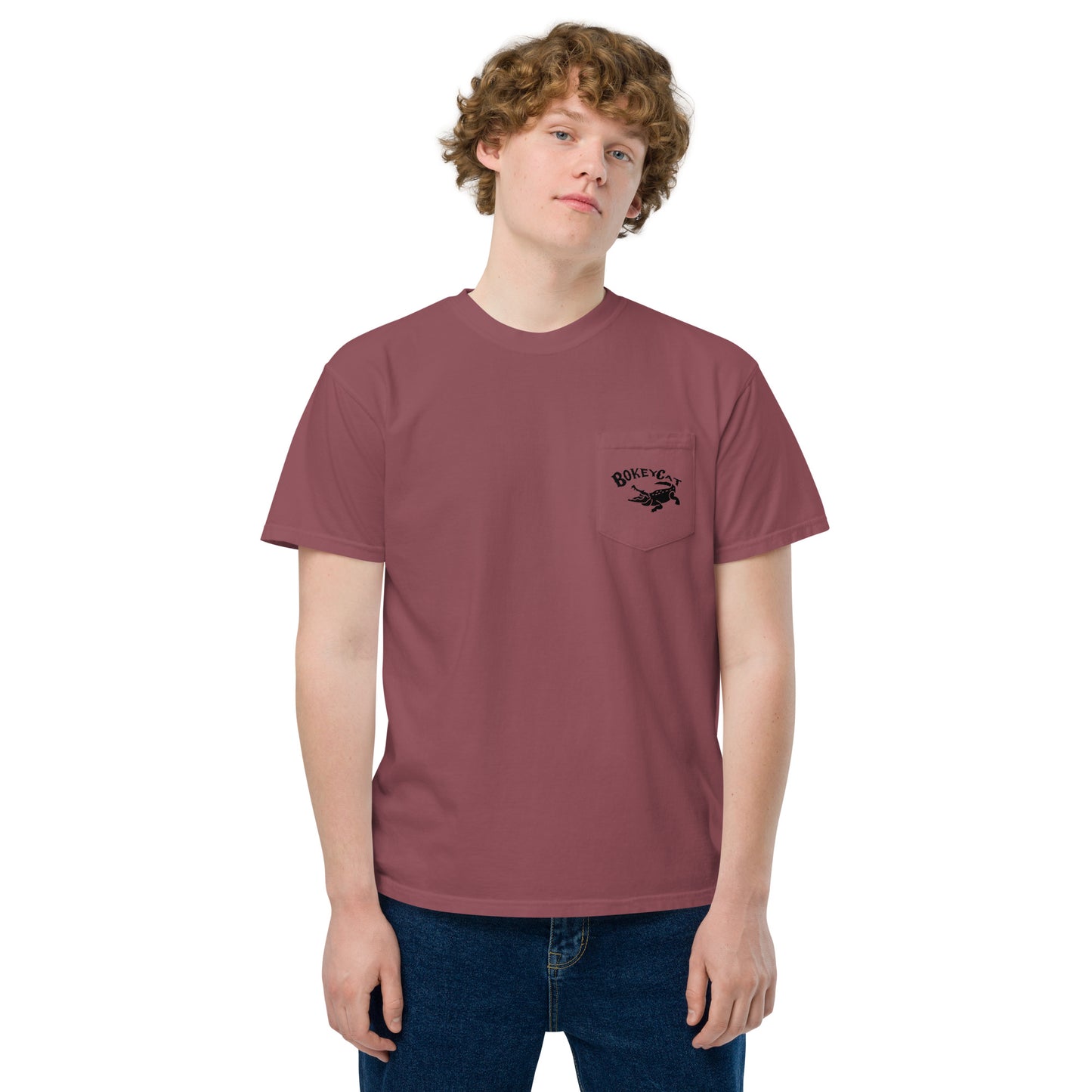 BokeyCat garment-dyed pocket t-shirt