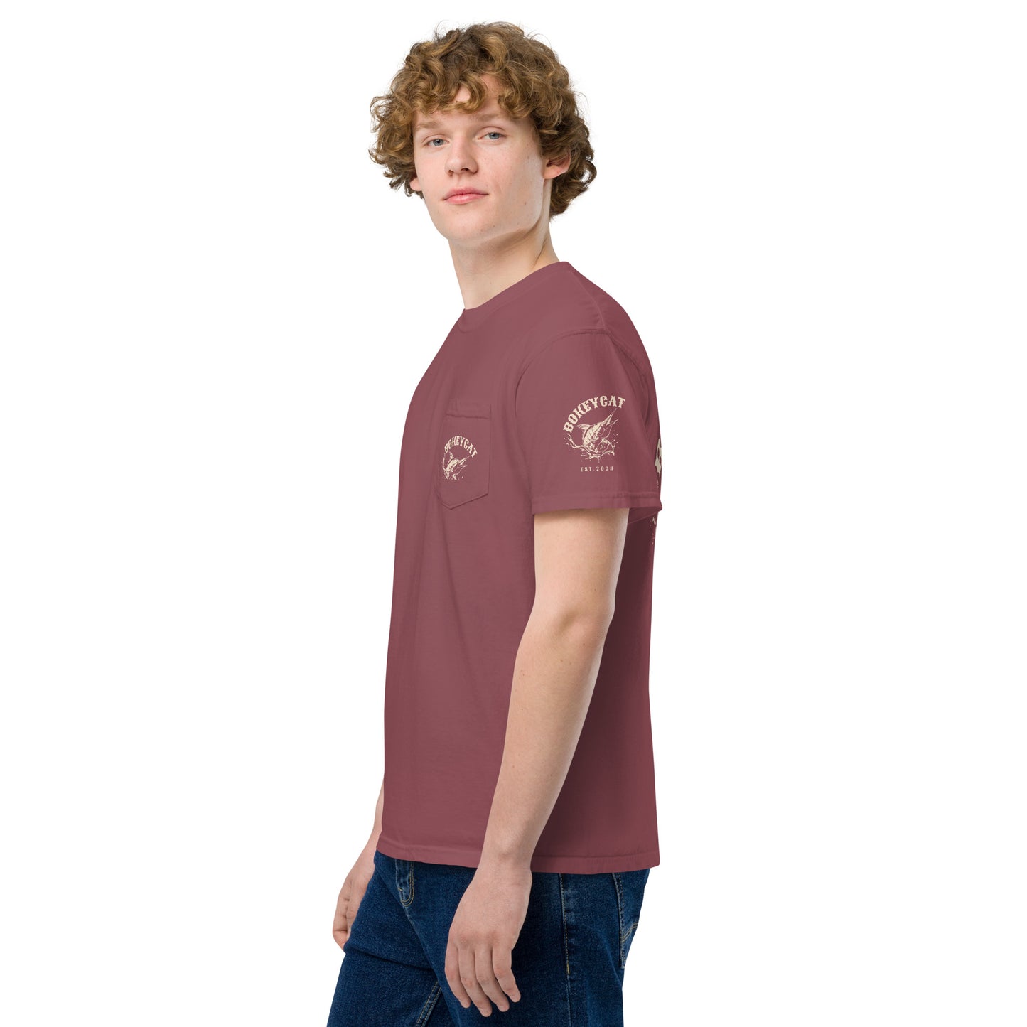 BokeyCat garment-dyed pocket t-shirt