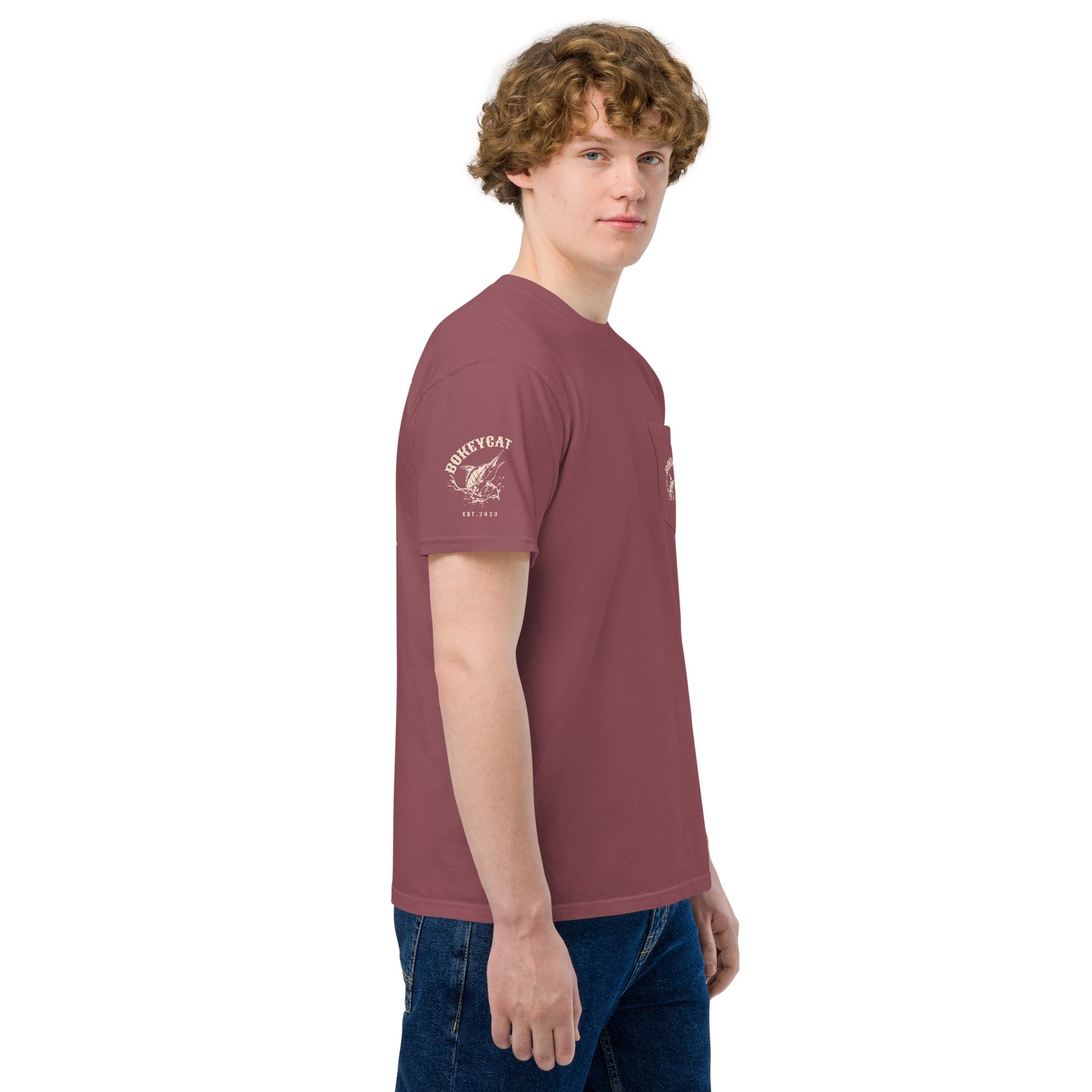 BokeyCat garment-dyed pocket t-shirt
