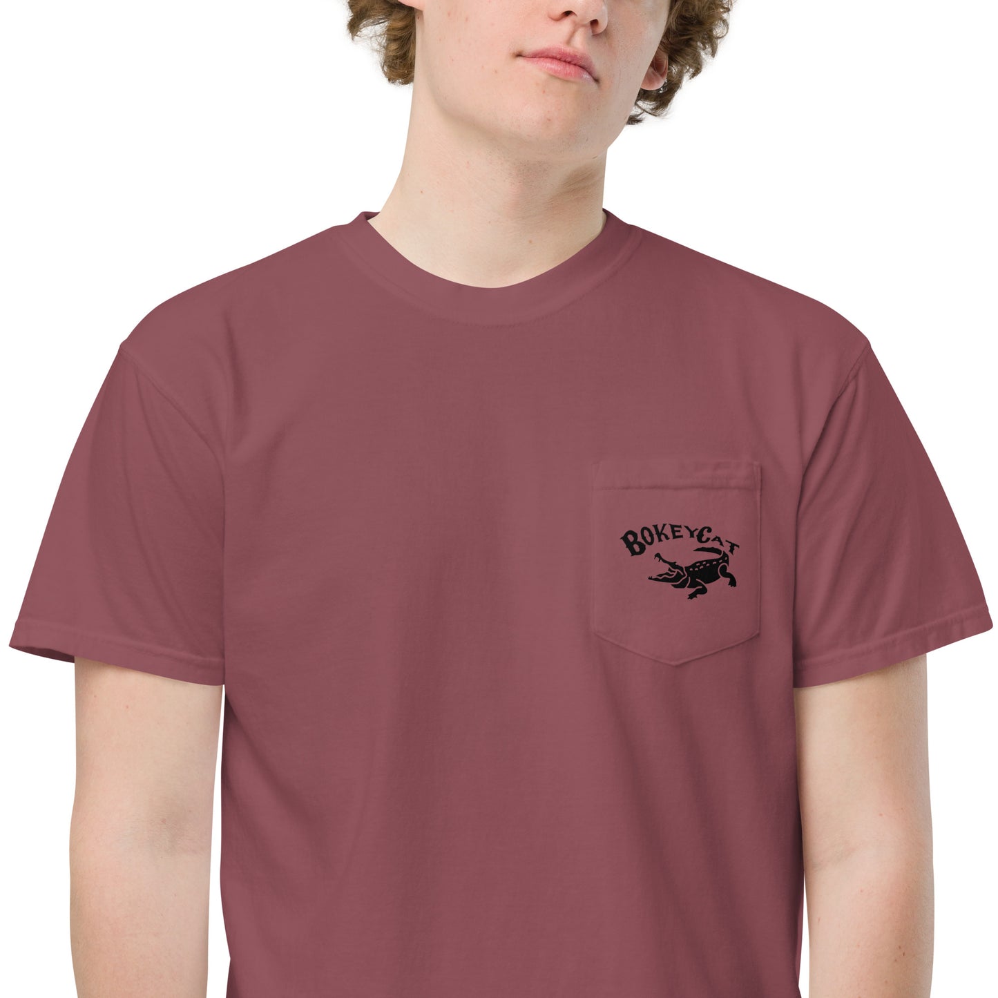 BokeyCat garment-dyed pocket t-shirt