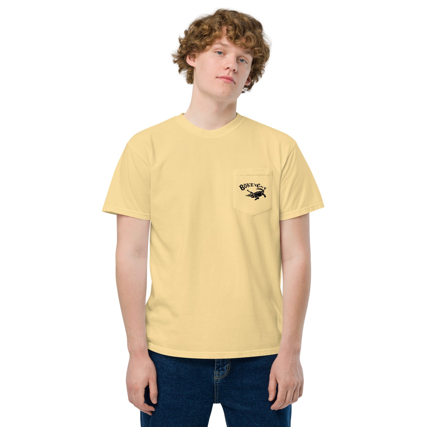 BokeyCat garment-dyed pocket t-shirt
