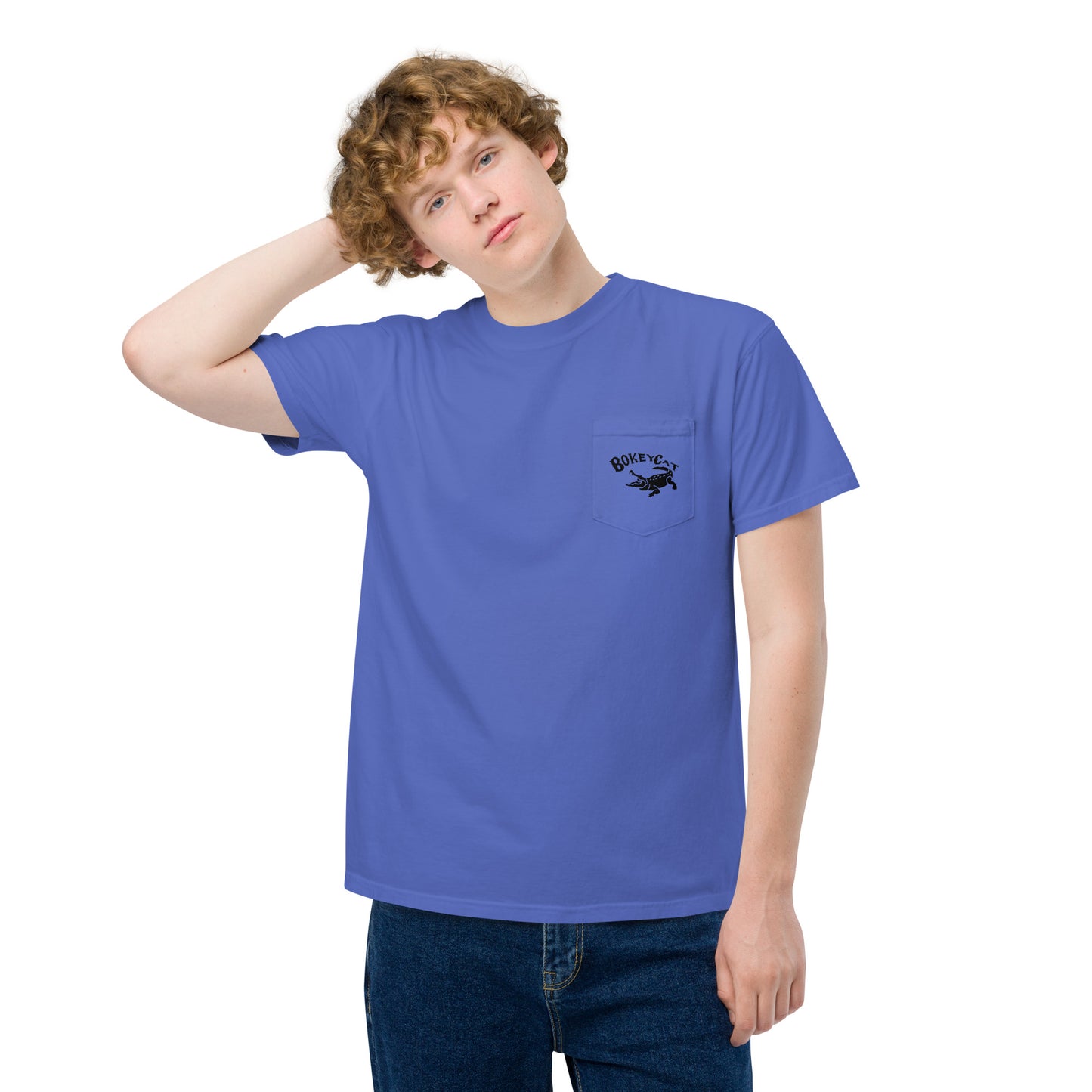 BokeyCat garment-dyed pocket t-shirt