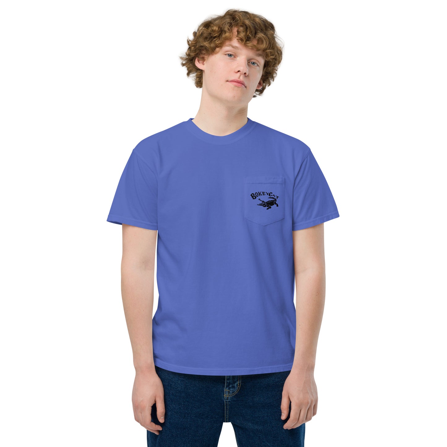 BokeyCat garment-dyed pocket t-shirt