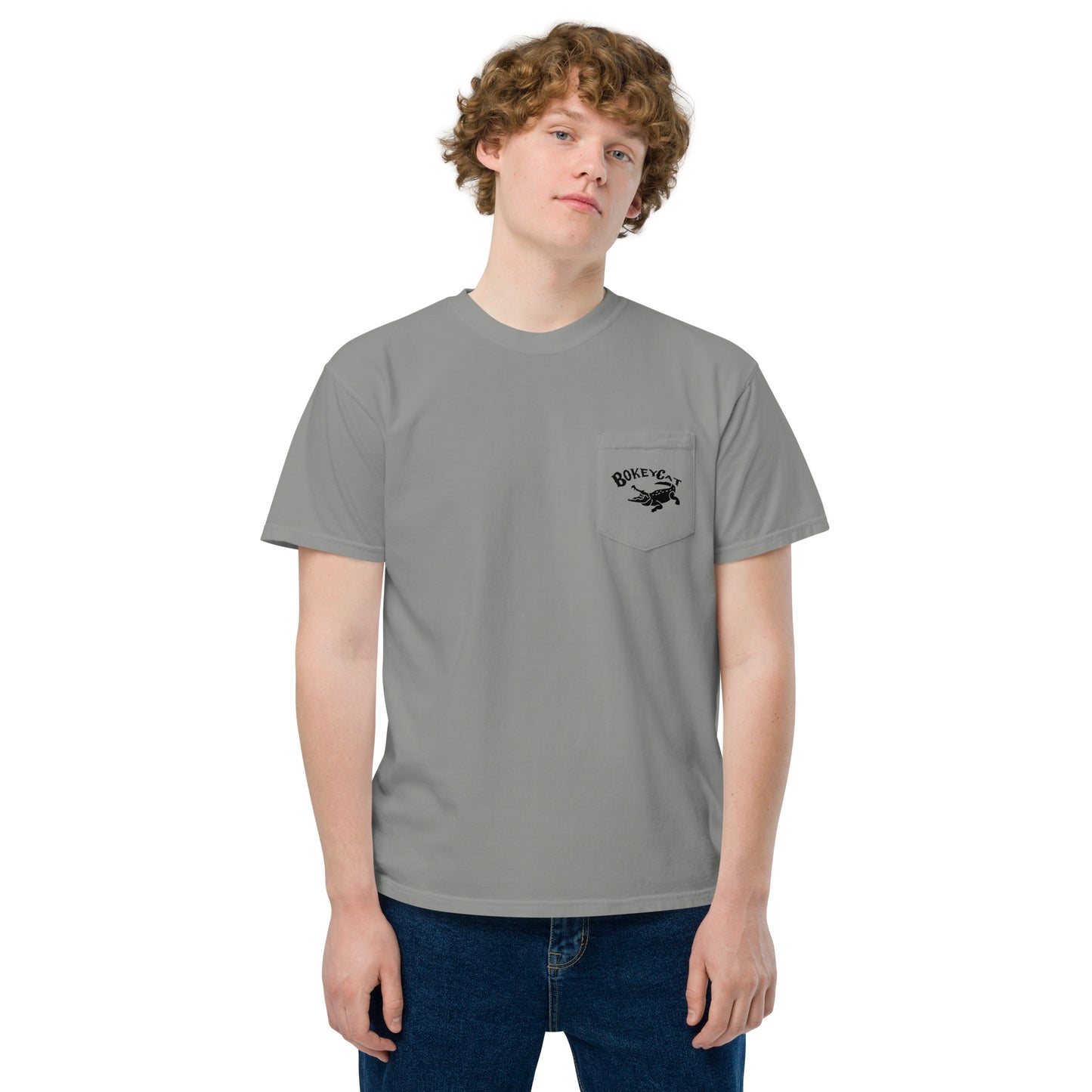 BokeyCat garment-dyed pocket t-shirt