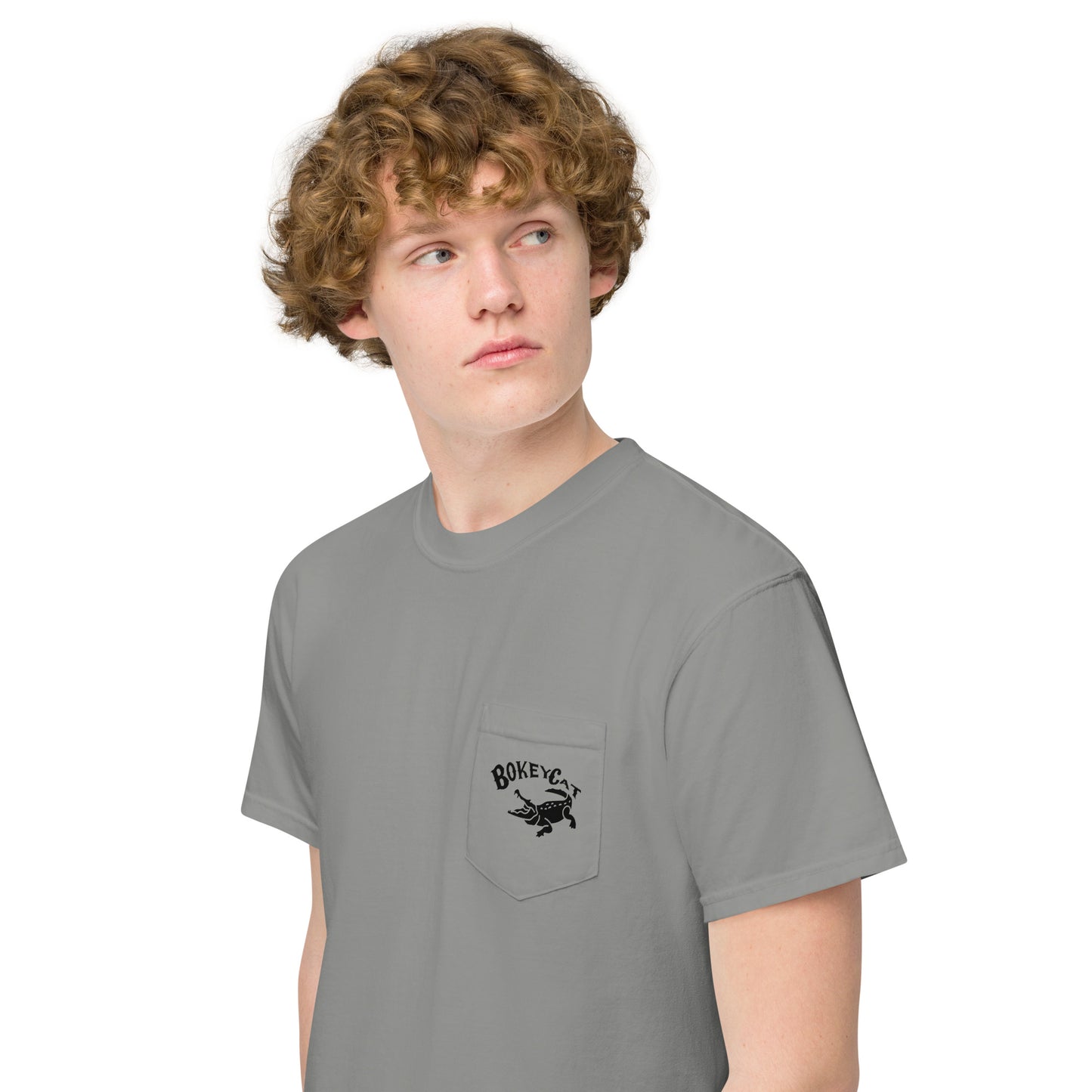BokeyCat garment-dyed pocket t-shirt