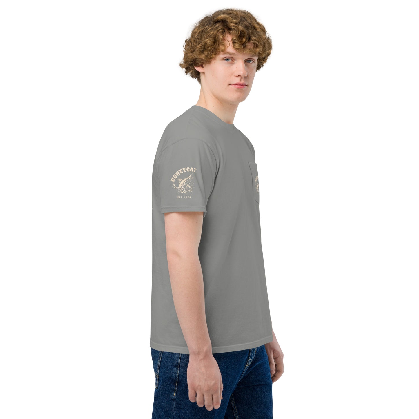 BokeyCat garment-dyed pocket t-shirt