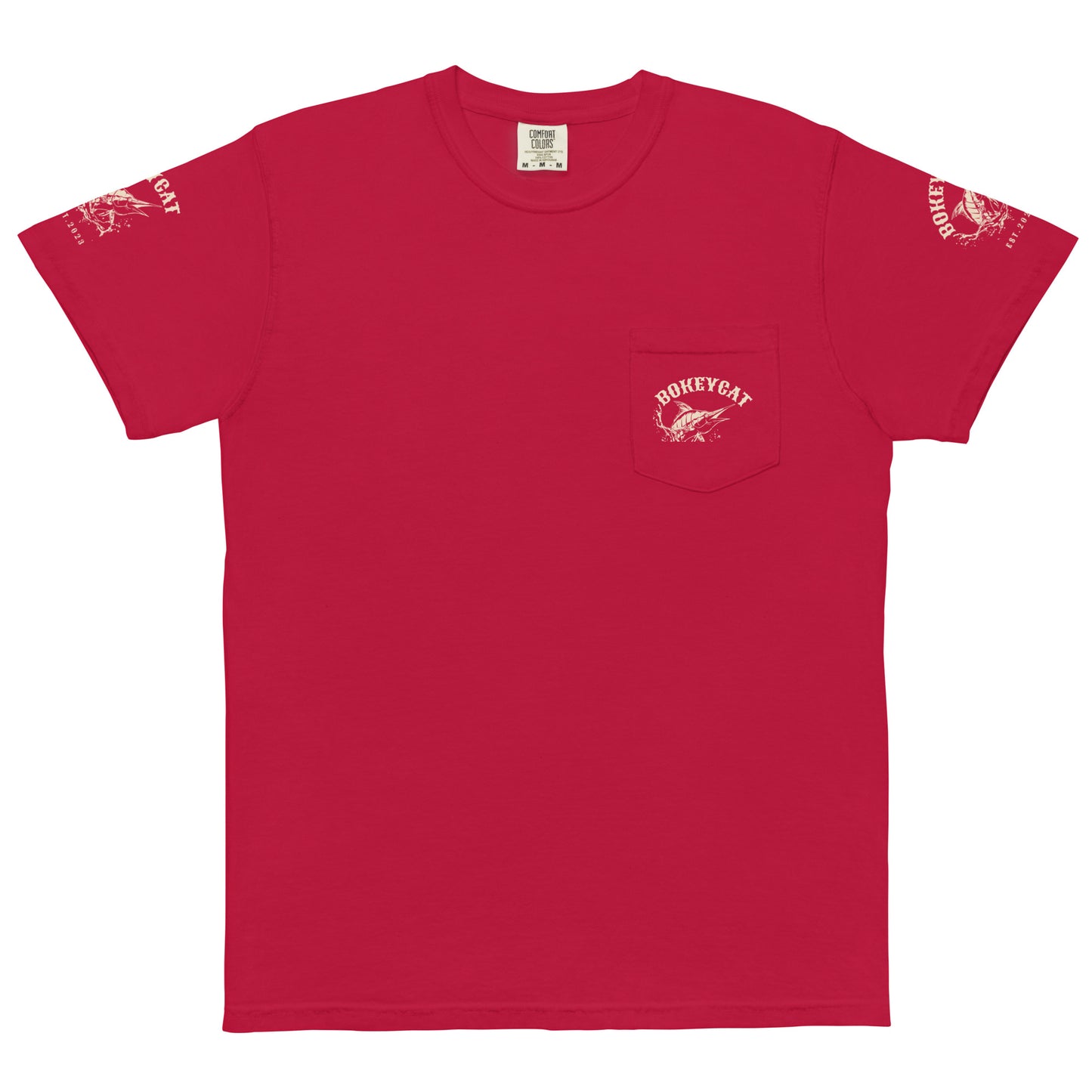 BokeyCat garment-dyed pocket t-shirt