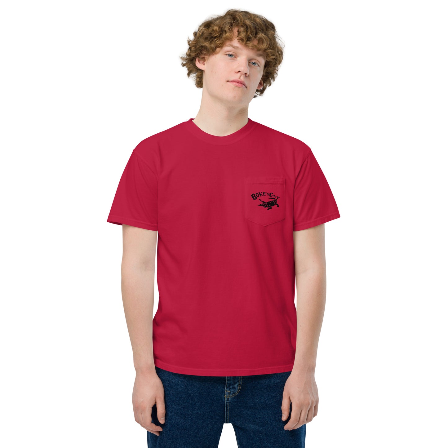 BokeyCat garment-dyed pocket t-shirt