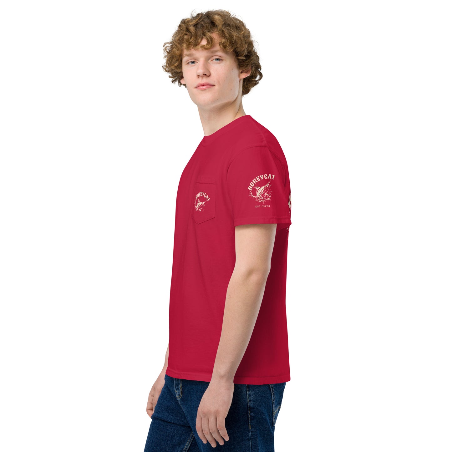 BokeyCat garment-dyed pocket t-shirt