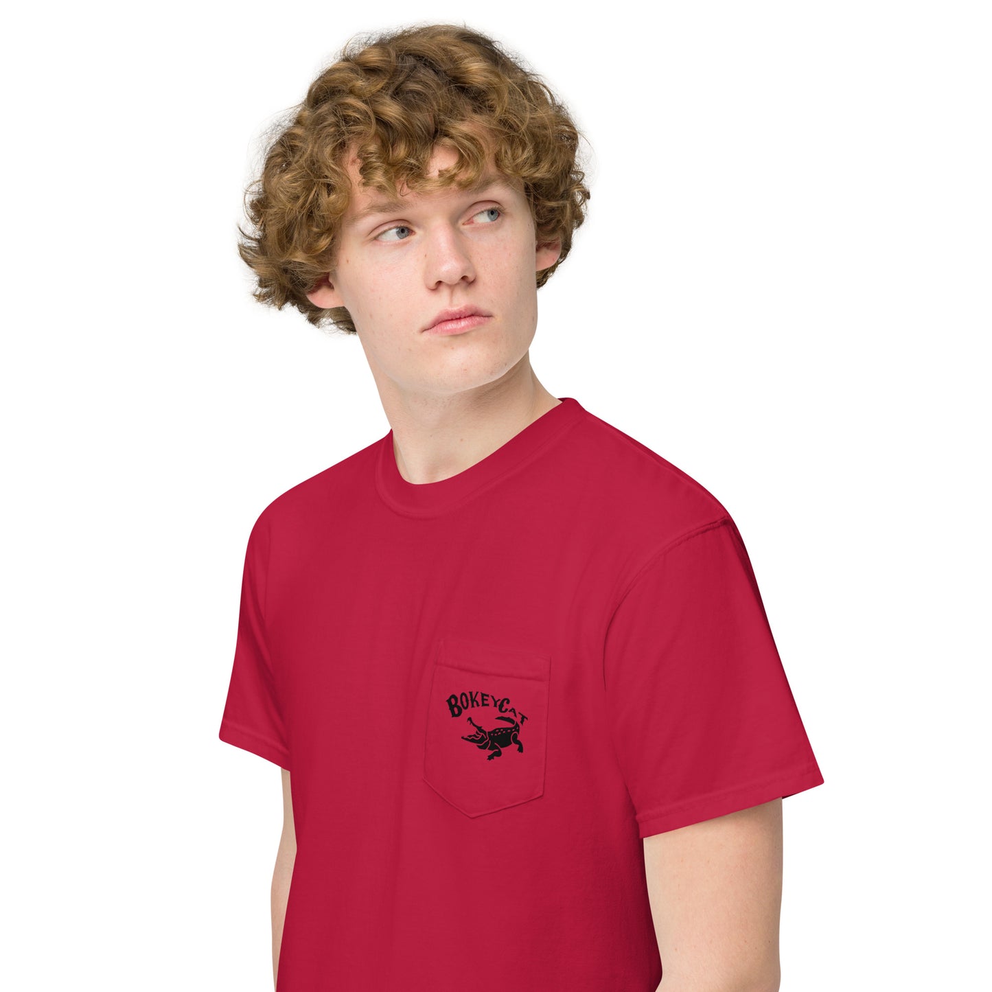 BokeyCat garment-dyed pocket t-shirt