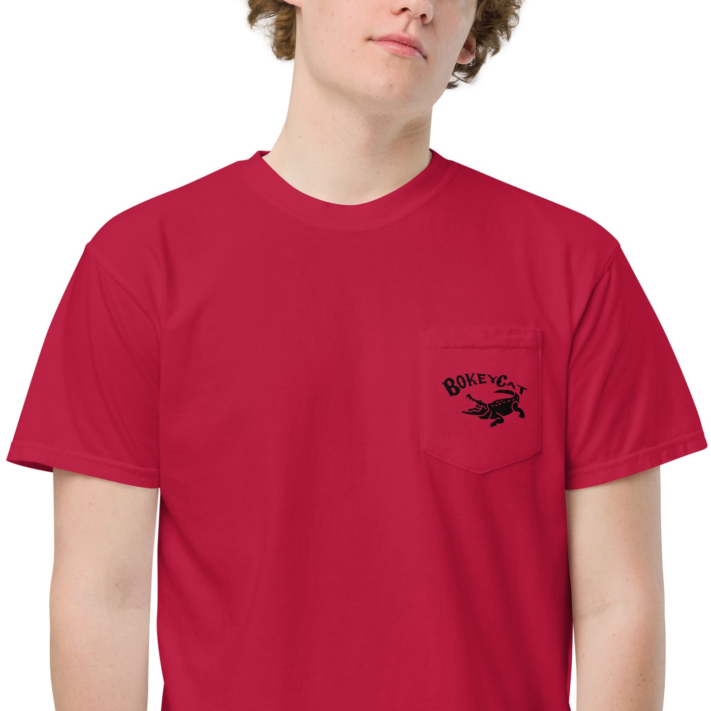 BokeyCat garment-dyed pocket t-shirt