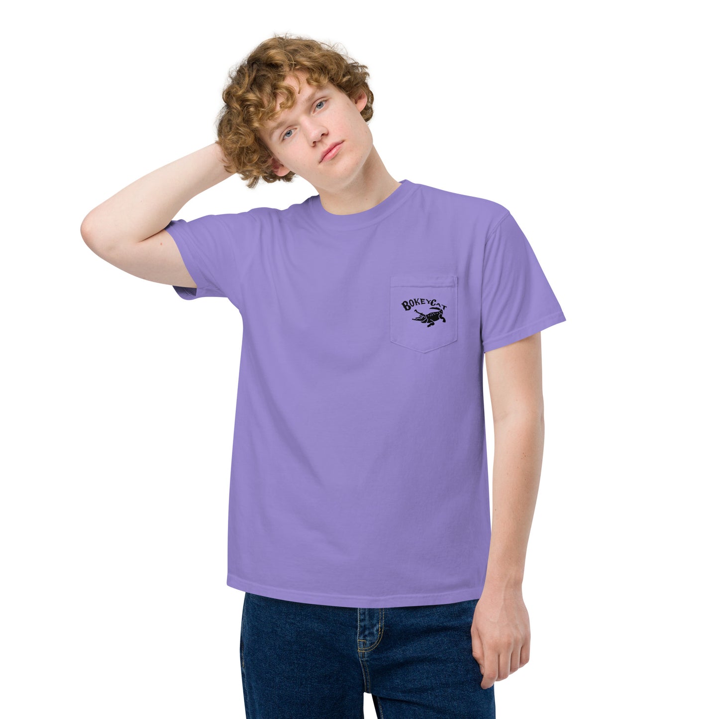 BokeyCat garment-dyed pocket t-shirt