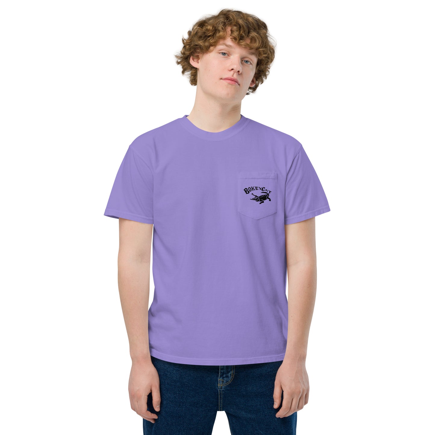 BokeyCat garment-dyed pocket t-shirt