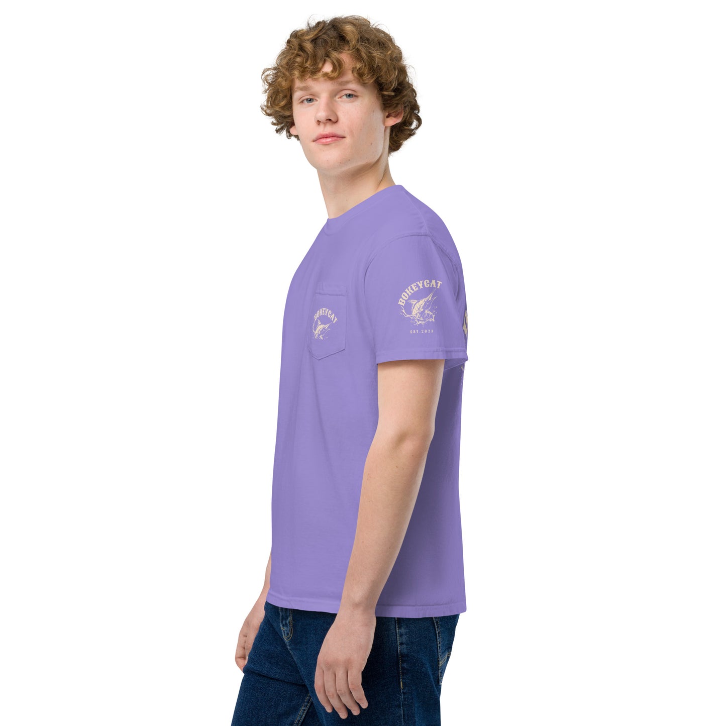 BokeyCat garment-dyed pocket t-shirt