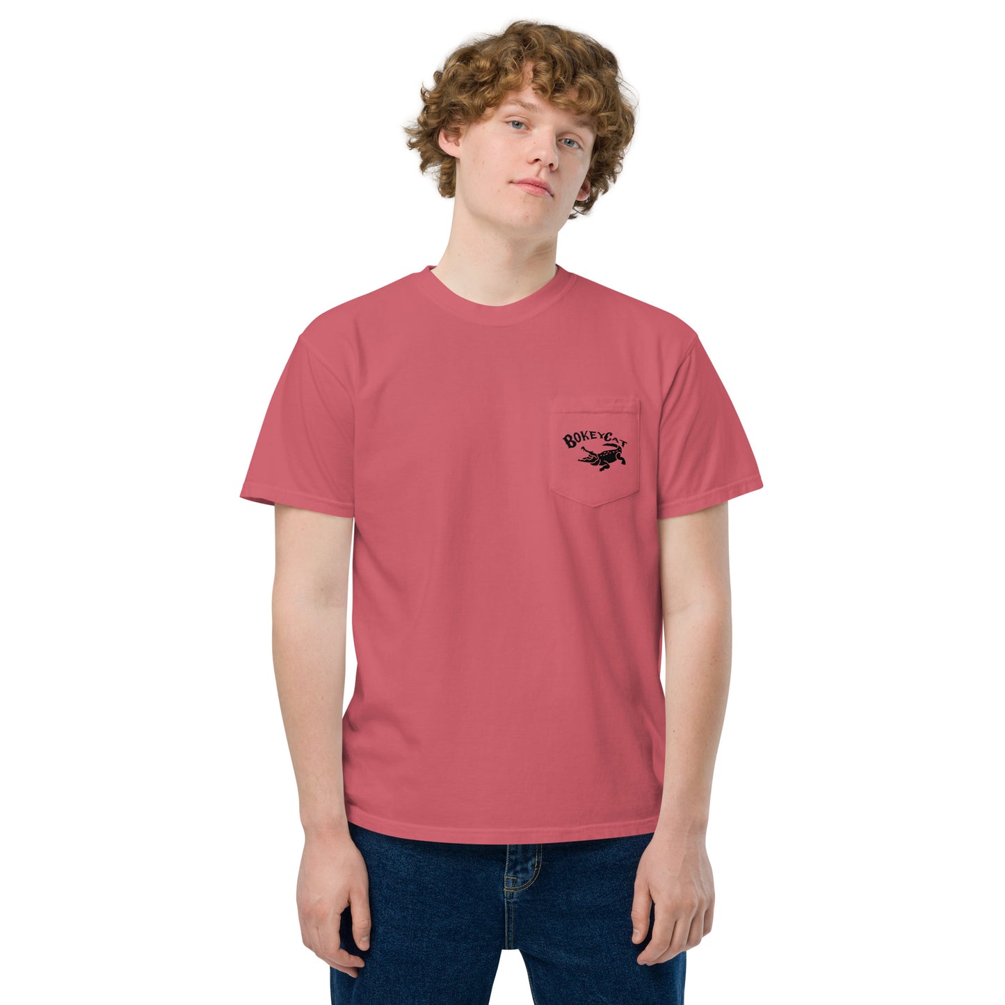 BokeyCat garment-dyed pocket t-shirt