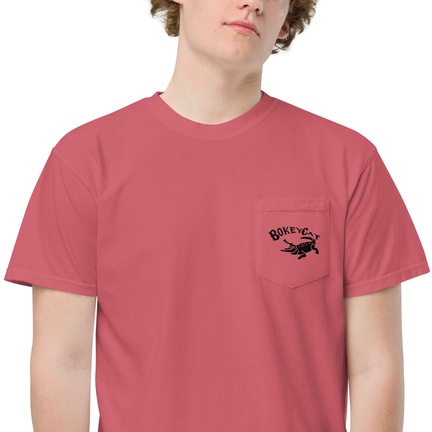BokeyCat garment-dyed pocket t-shirt