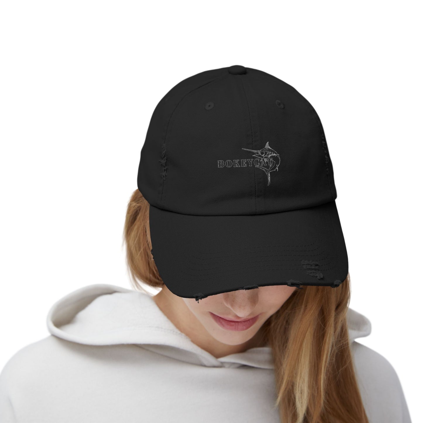 BokeyCat Unisex Distressed Cap
