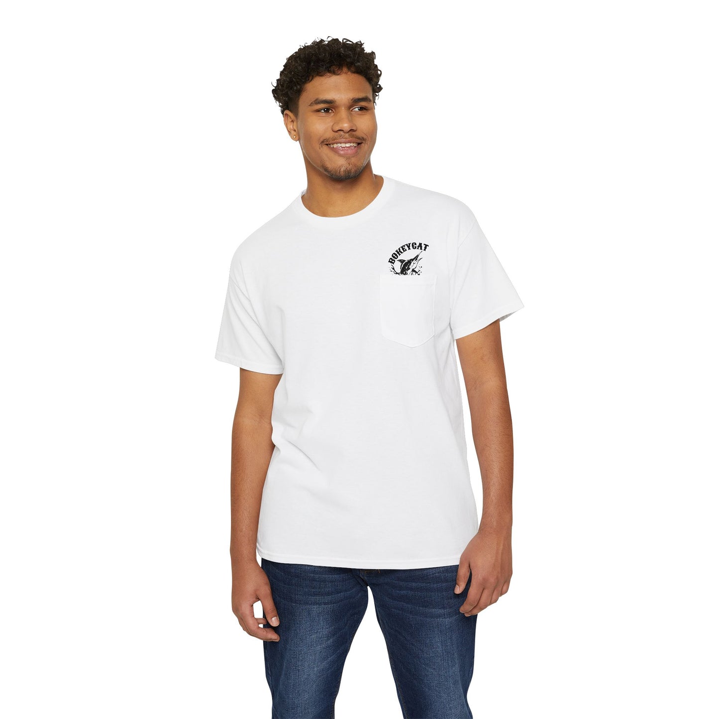 BokeyCat Unisex Heavy Cotton Pocket Tee