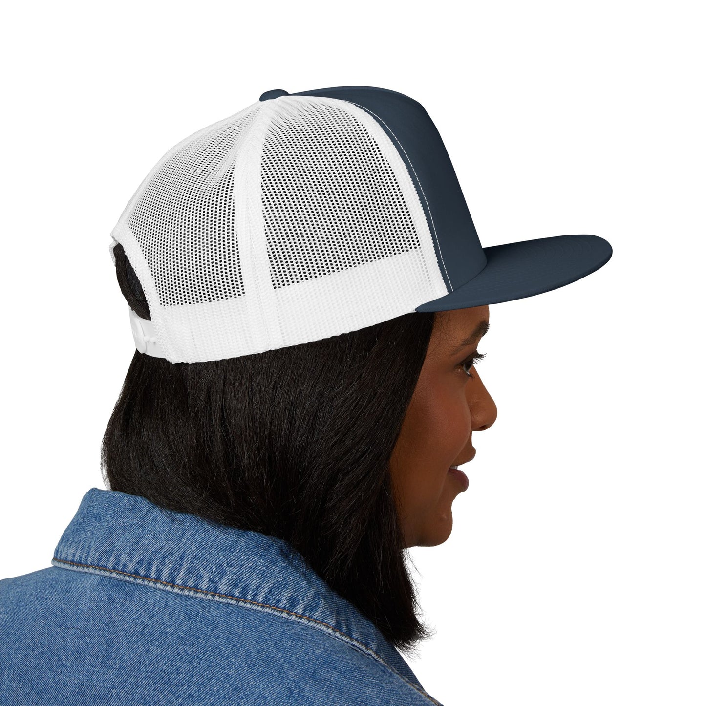 BokeyCat 5 Panel Trucker Cap  Embroidery Logo