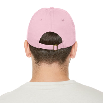 BokeyCat Dad Hat with Leather Patch (Round)