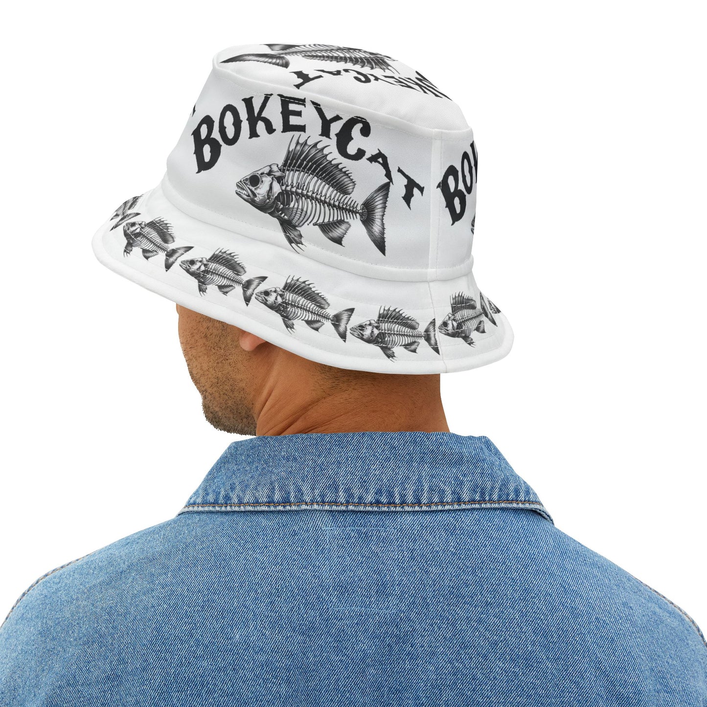 BokeyCat Bones Bucket Hat. Price reduced to offset shipping cost.