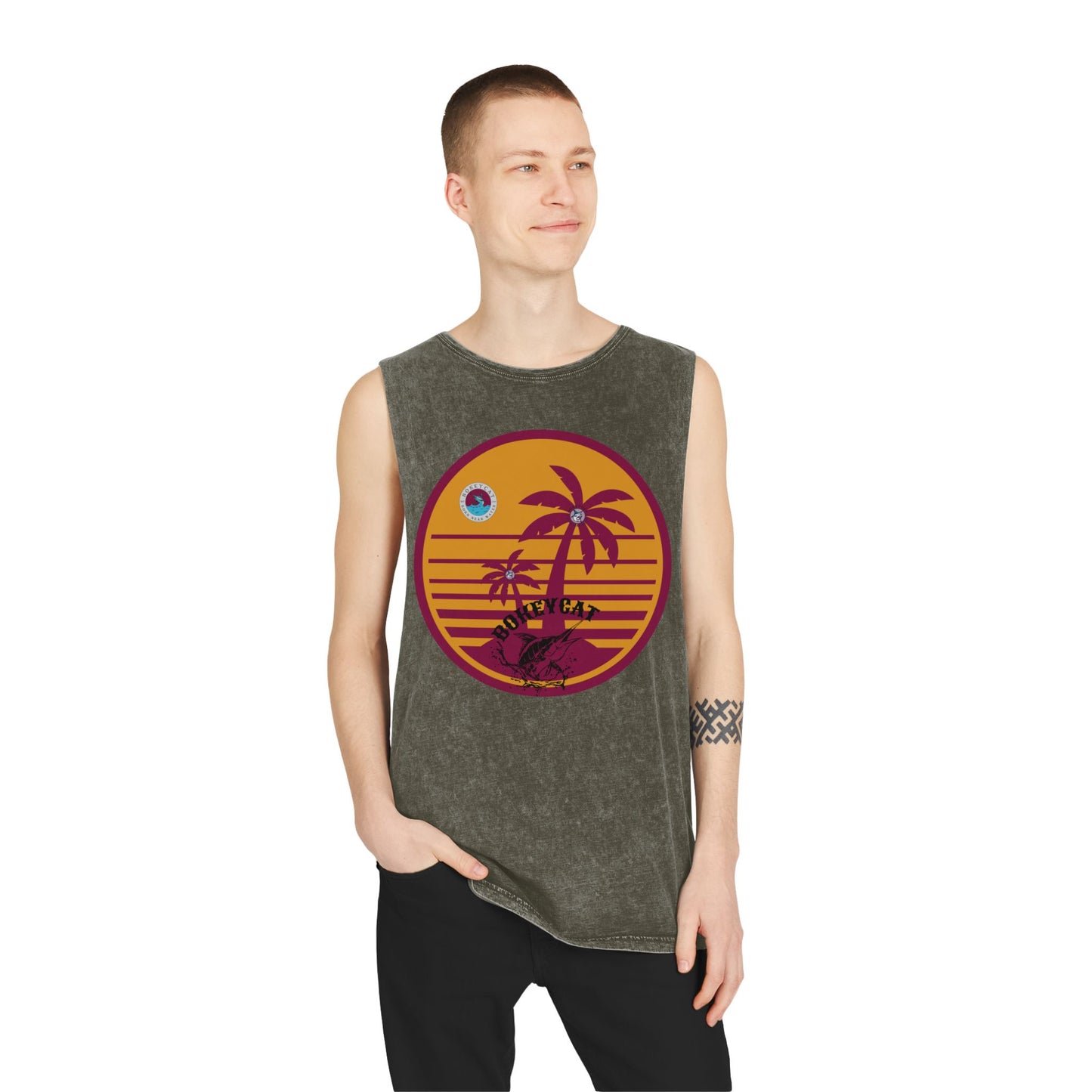 BokeyCat Unisex Stonewash Tank Top