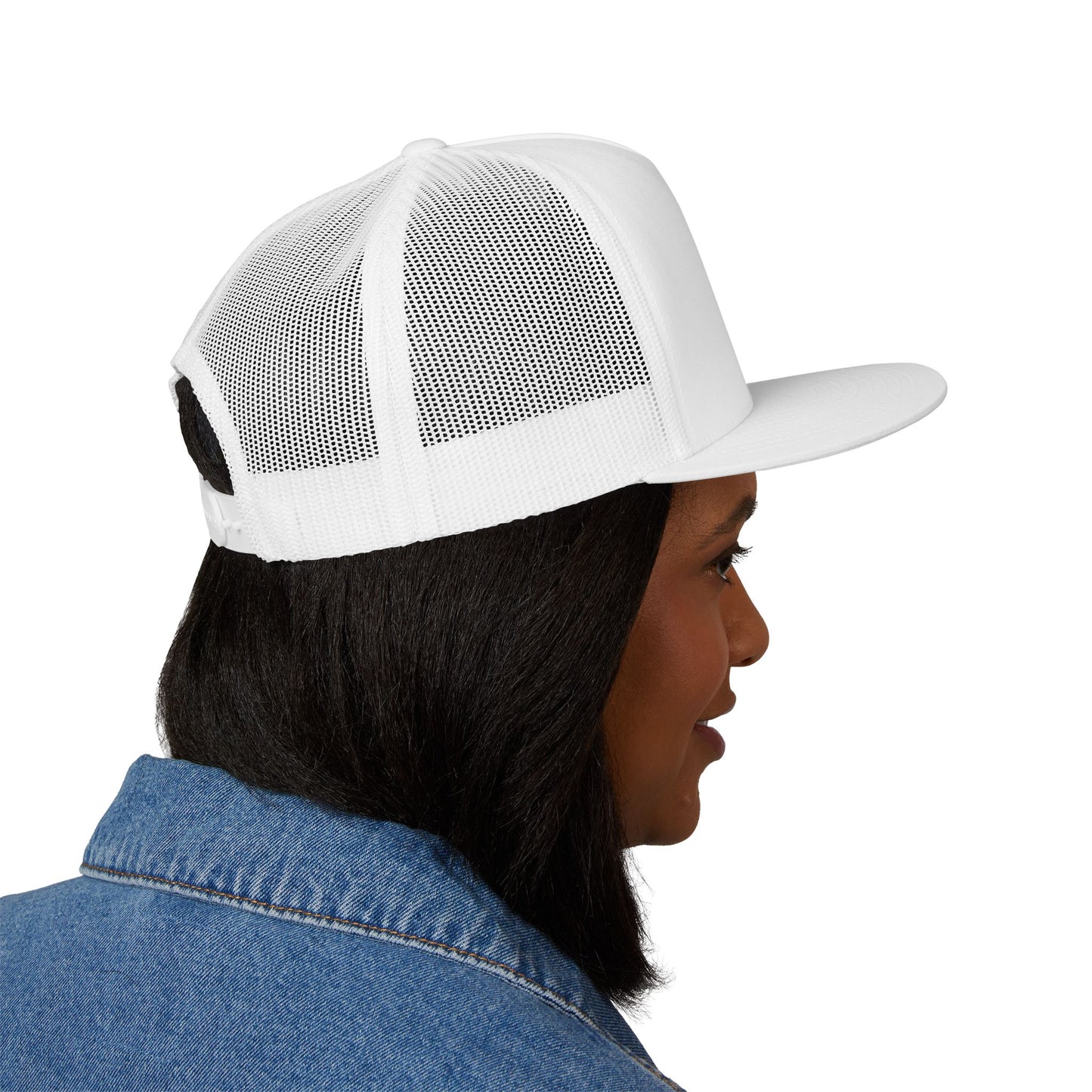 BokeyCat 5 Panel Trucker Cap  Embroidery Logo