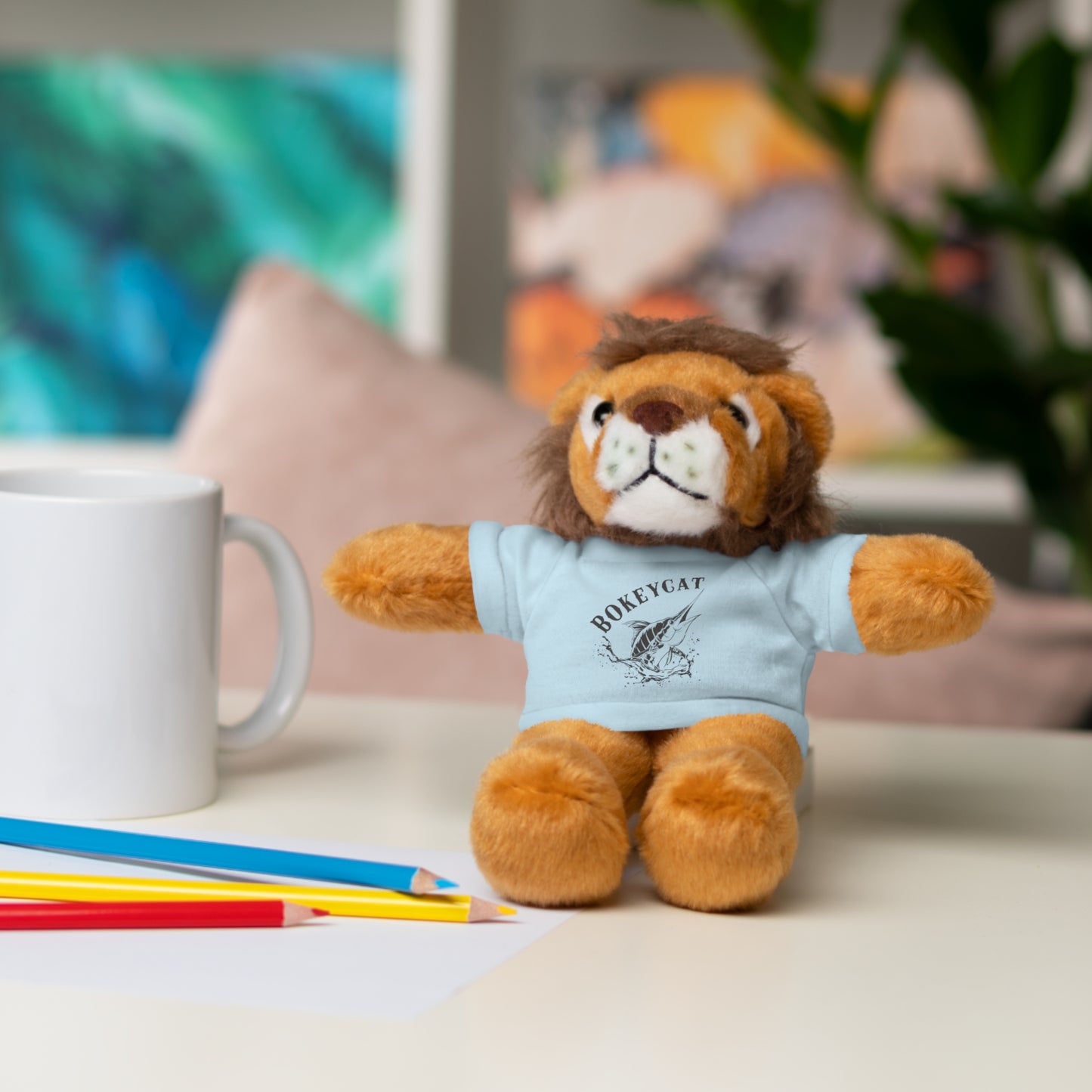 BokeyCat Stuffed Animals w Tee Shirt