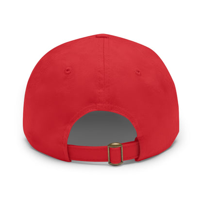 BokeyCat Dad Hat with Leather Patch (Round)