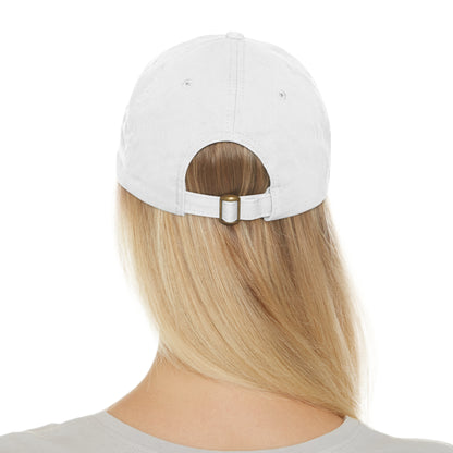 BokeyCat Dad Hat with Leather Patch (Round)