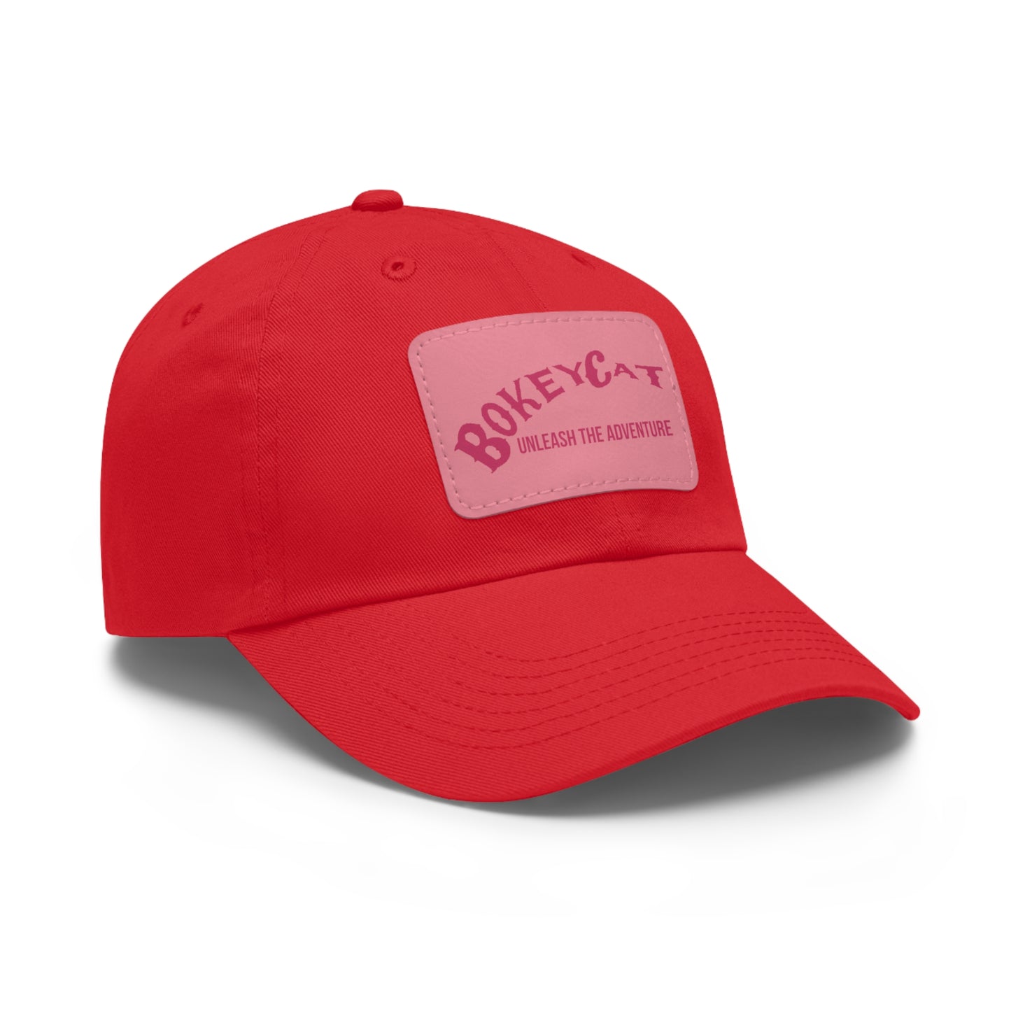 BokeyCat Dad Hat with Leather Patch (Rectangle)